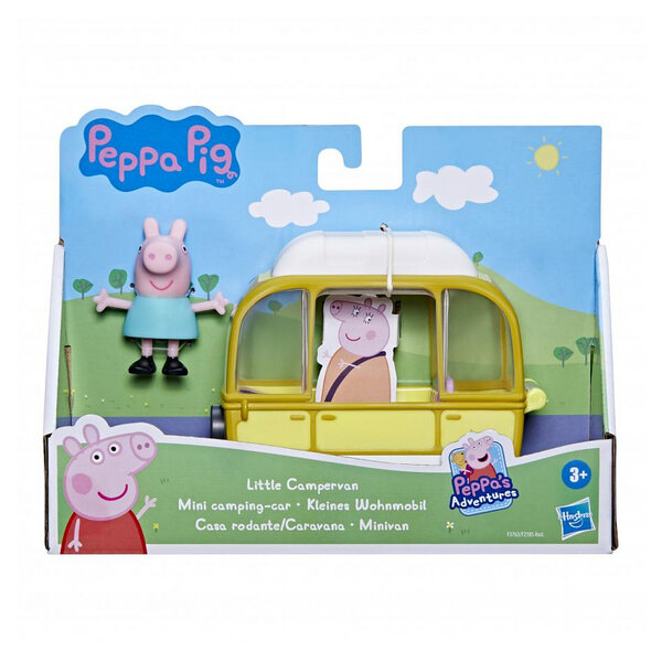 Mini Camping-Car Jaune Peppa Pig avec Figurine - Aventures en Plein Air