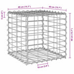 vidaXL Lit surélevé cube à gabion Fil d'acier 40x40x40 cm