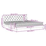 vidaXL Lit avec matelas taupe 200x200 cm tissu