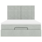 vidaXL Cadre de lit ottoman avec matelas gris clair 140x200 cm velours