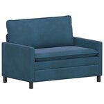 vidaXL Ensemble de Canapés 2 Pièces Bleu Velours