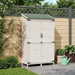 vidaXL Abri de jardin Blanc 106 5 x 56 x 176 cm Bois de Sapin Massif