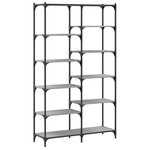 vidaXL Bibliothèque sonoma gris 100x32x170 cm bois d'ingénierie et fer