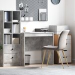 vidaXL Bureau en béton gris 80x50x76 cm en bois d'ingénierie