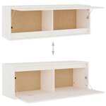 Vidaxl meubles tv 5 pièces blanc bois massif de pin