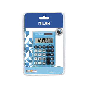 Calculatrice Pocket bleue 8 chiffres avec étui