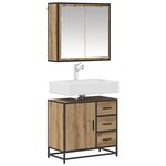 vidaXL Ensemble de mobilier de salle de bain 2 Pièces Chêne artisanal