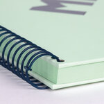 Cahier à spirale  papier ligné  80 feuilles A4  série 1918  vert