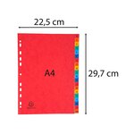 Intercalaires Carte Lustrée Avec Onglets Imprimés Alphabétiques 20 Positions Az - A4 - Couleurs Assorties - X 5 - Exacompta