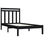 vidaXL Cadre de lit sans matelas noir 100x200 cm bois massif