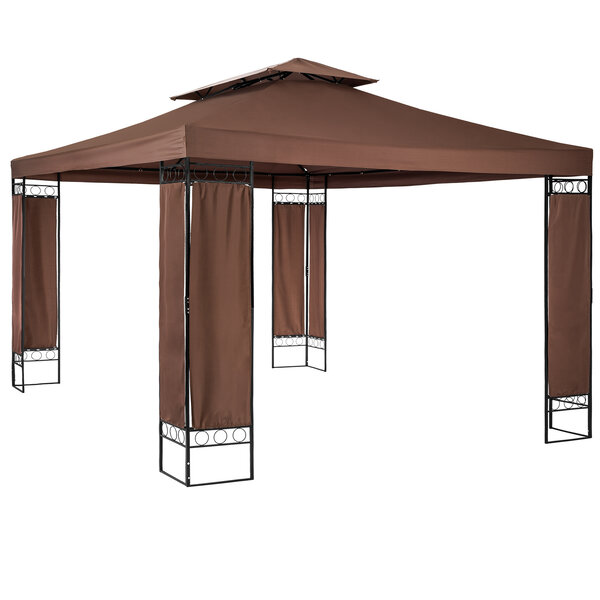 Tectake Tonnelle 3,9 x 2,9 m LEYLA - marron