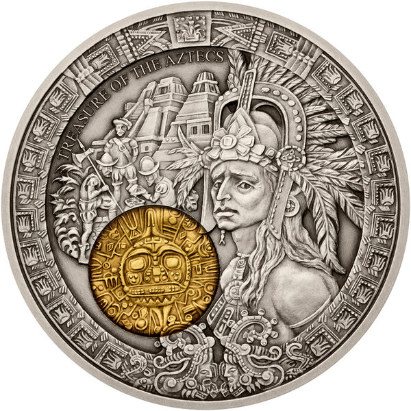Monnaie AZTECS Greatest Treasures Argent 5 Dollars Niue 2026 (PRÉCOMMANDE)