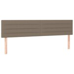 vidaXL Sommier à lattes de lit avec matelas Taupe 200x200 cm Tissu