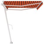 vidaXL Auvent automatique sur pied 400x350 cm Orange/marron