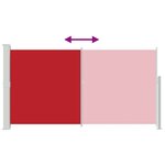 vidaXL Auvent latéral rétractable de patio 170x300 cm Rouge