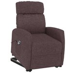 vidaXL Fauteuil Marron foncé Tissu