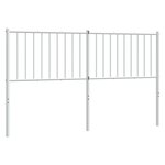 vidaXL Tête de lit de remplacement métal blanc 150 cm