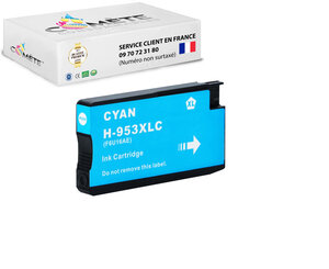 953xl - 1 cartouche d'encre compatible avec hp 953 xl cyan