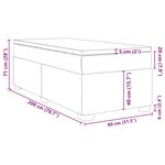 vidaXL Sommier à lattes de lit avec matelas Noir 80x200cm Similicuir