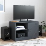 vidaXL Meuble TV anthracite 67x39x44 cm acier