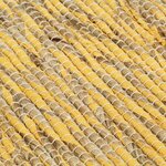 Vidaxl tapis fait à la main jute jaune et naturel 160x230 cm