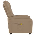 vidaXL Fauteuil de massage Cappuccino Similicuir