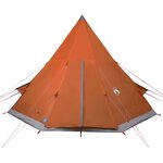 vidaXL Tente de camping tipi 4 personnes orange imperméable