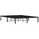 vidaXL Cadre de lit métal sans matelas noir 160x200 cm