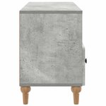vidaXL Meuble TV Gris Béton 102 x 34 5 x 50 cm Bois d’ingénierie