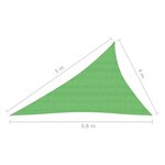 vidaXL Voile d'ombrage 160 g/m² Vert clair 4x5x6 8 m PEHD