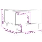 vidaXL Table basse blanc 55x55x36 5 cm bois d'ingénierie