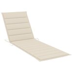 vidaXL Chaise longue de jardin 2 places avec coussins Acacia solide