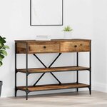vidaXL Table console avec tiroir Bois ancien Bois d'ingénierie