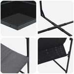 vidaXL Ensemble de salle à manger pour jardin 5 Pièces Noir Acier