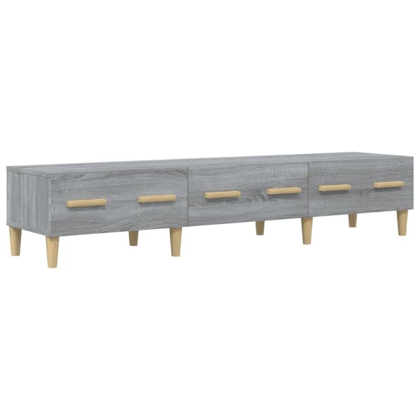 vidaXL Meuble TV Sonoma gris 150x34 5x30 cm Bois d'ingénierie