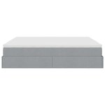VidaXL Cadre de lit ottoman et matelas gris clair 180x200 cm tissu