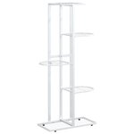 vidaXL Support pour plantes 5 niveaux 43x22x98 cm Blanc Métal