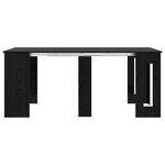 vidaXL Table à dîner 180 x 85 x 75 cm Bois d'ingénierie Chêne noir