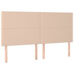 vidaXL Têtes de lit 4 Pièces Cappuccino 90x5x78/88 cm Similicuir