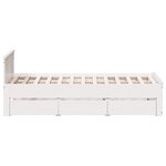 vidaXL Cadre de lit sans matelas avec tête de lit blanc 120x200 cm pin