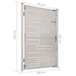 vidaXL Portail de jardin 100x150 cm Acier inoxydable