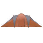 vidaXL Tente familiale à dôme 6 personnes gris et orange imperméable