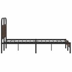 vidaXL Cadre de lit sans matelas 135x190 cm chêne marron