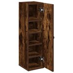 vidaXL Meuble de salle de bain avec porte-rouleau chêne fumé