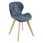 Lot de 6 chaises similicuir 81 x 57 x 49 cm bleu 03_0006791