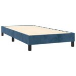 vidaXL Sommier à lattes de lit et matelas et LED Bleu foncé 80x200cm