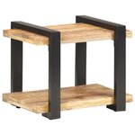 vidaXL Table de chevet 50x40x40 cm Bois de manguier brut