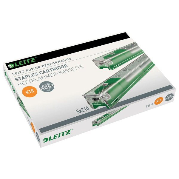 Agrafes  K10 Vert - 55 feuilles (paquet 5 boîtes)