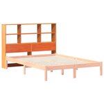vidaXL Tête de lit avec rangement cire marron 135cm bois massif de pin