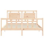 vidaXL Cadre de lit sans matelas 160x200 cm bois massif de pin